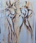 DANCERS   oil on canvas 60"x50"      £1650  SOLD