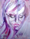 'Paola thinking' oil on canvas 50cmx40cm
